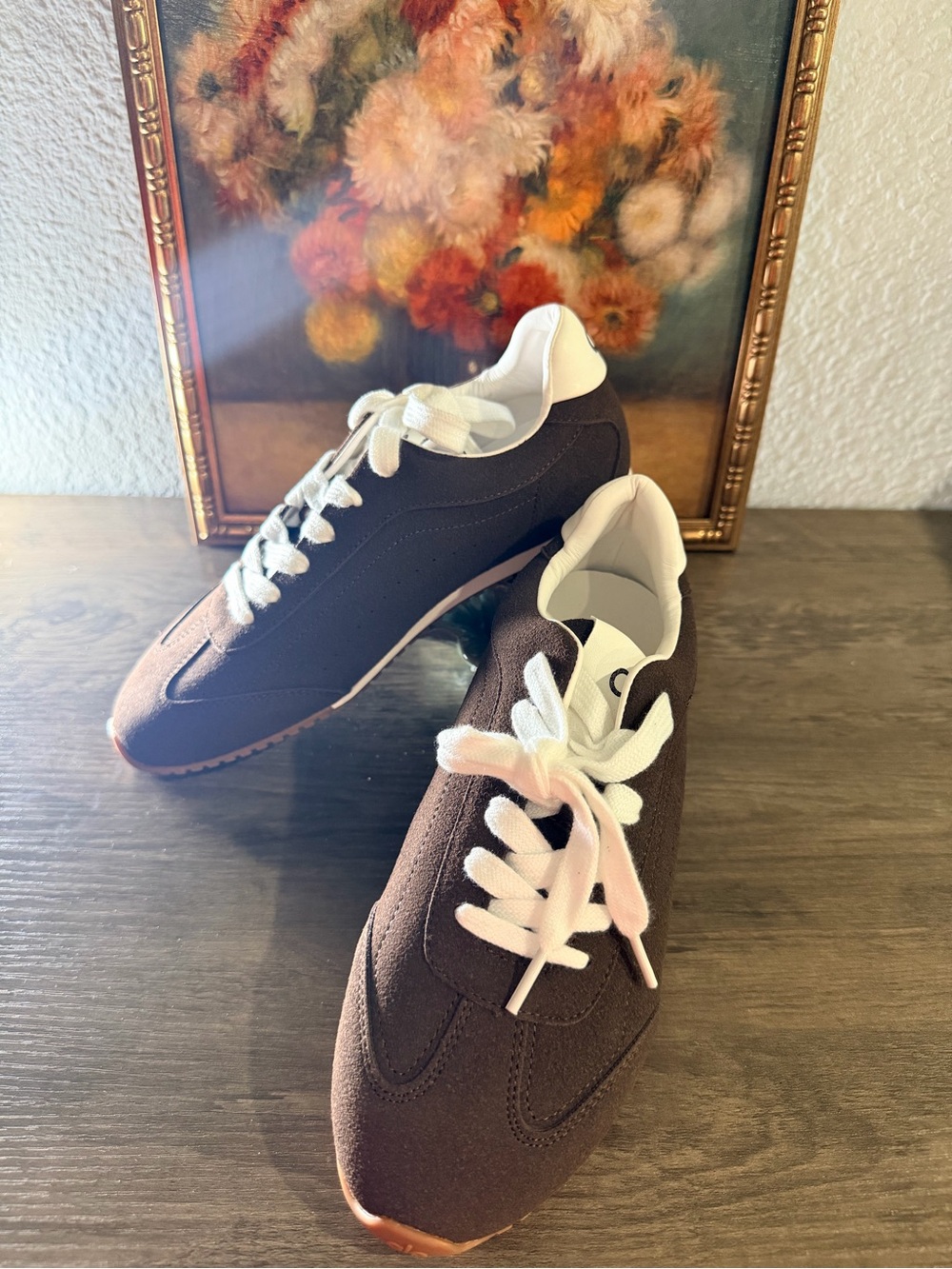 ALO Yoga Brown and White Women's Sneakers